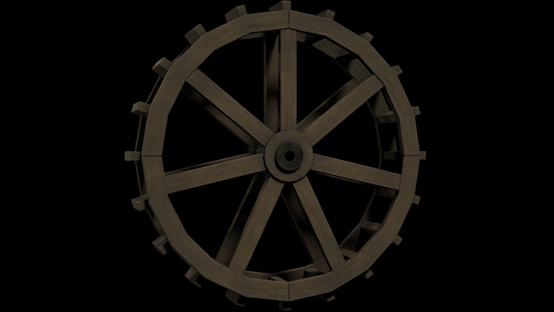 Paddle Wheel full PBR textured ready for UE5 Free low-poly 3D model_2