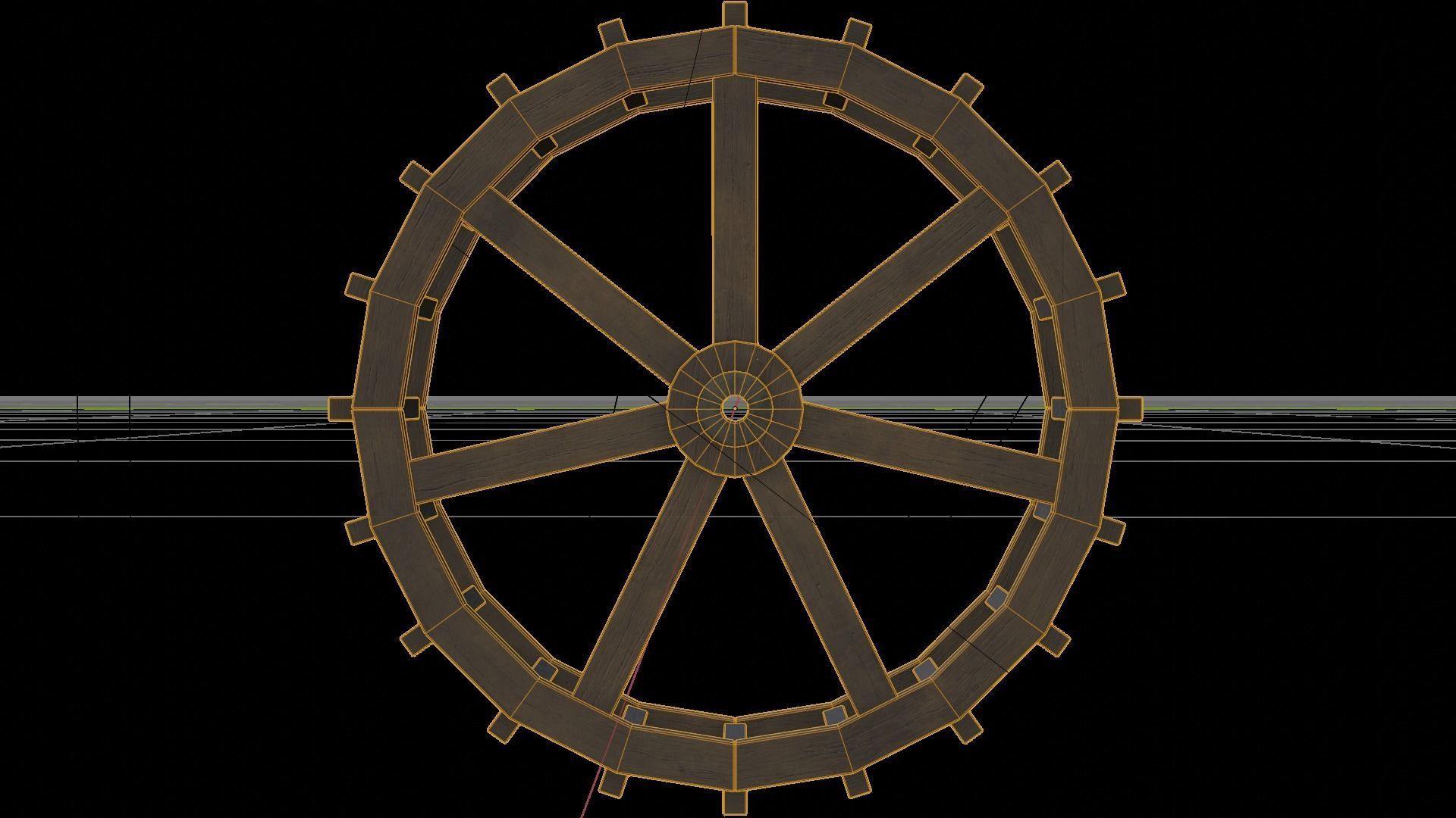 Paddle Wheel full PBR textured ready for UE5 Free low-poly 3D model_4