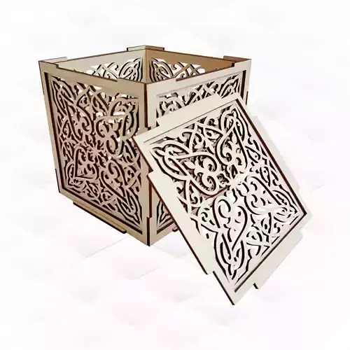 Gift jewelry box svg dxf files for laser cut