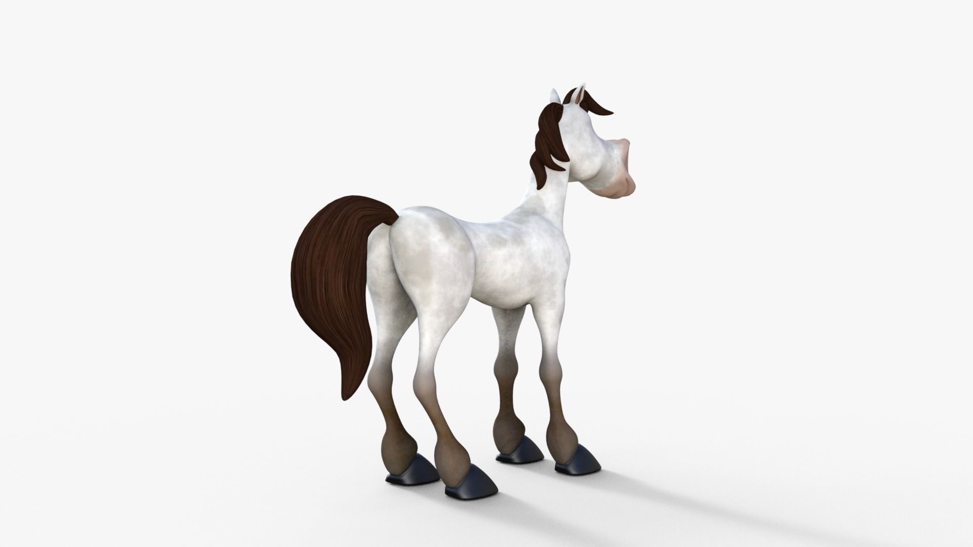 Cartoon Horse Rigged 3D model_14