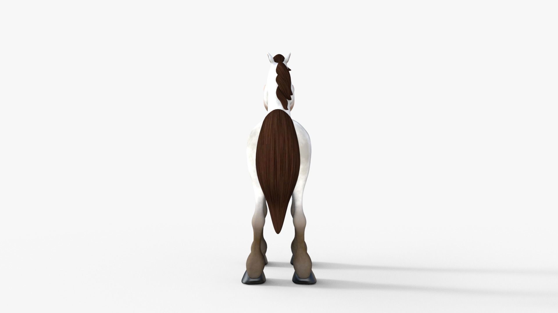 Cartoon Horse Rigged 3D model_13