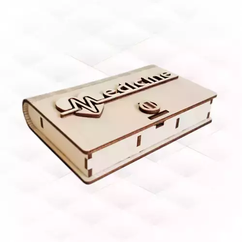 Medicine box for tablets digital files for laser cutting