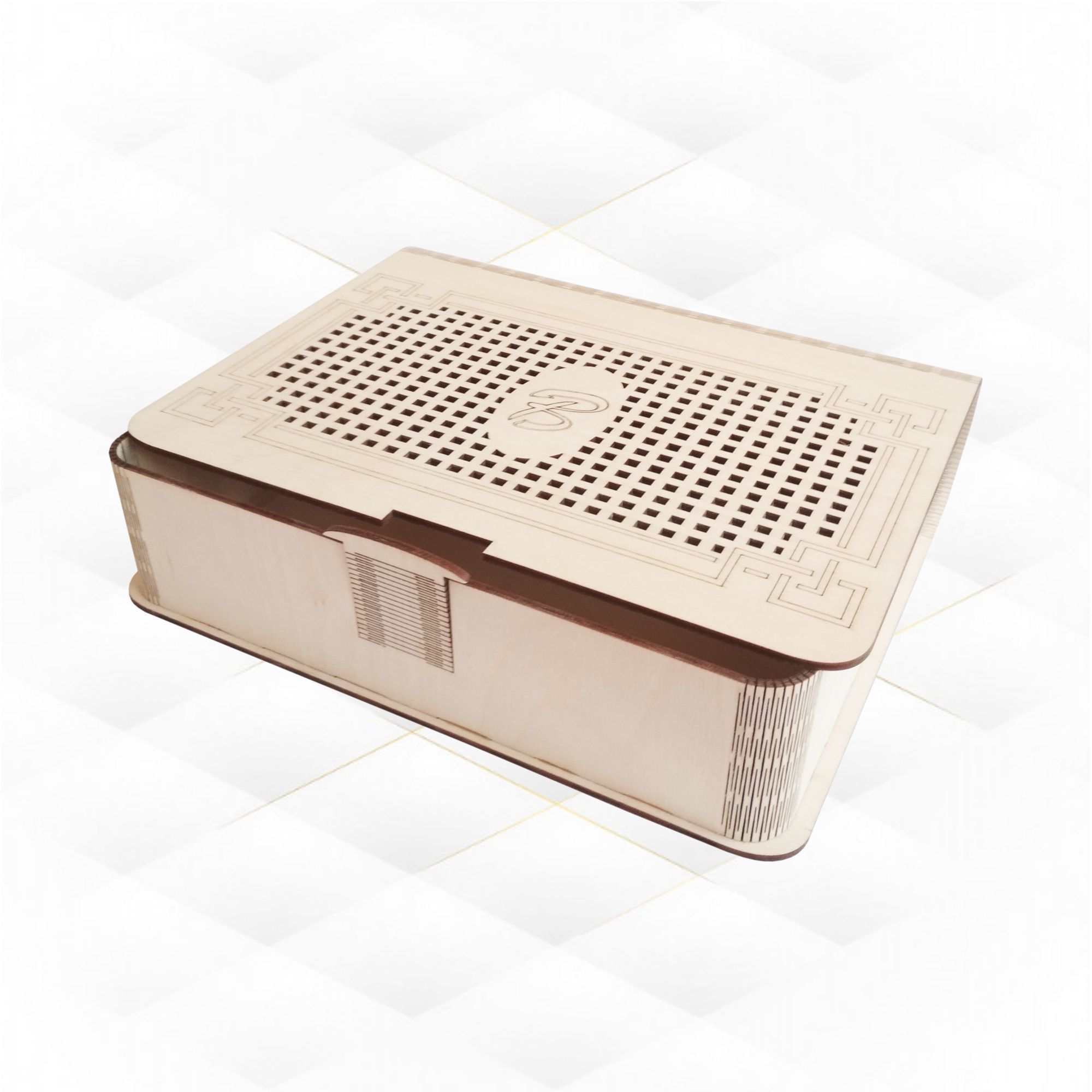 Big gift box ready use laser cutting drawing 3D print model_3