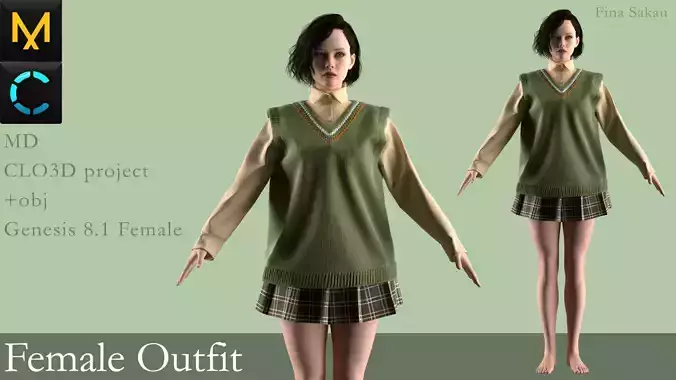 Female Outfit Marvelous Designer