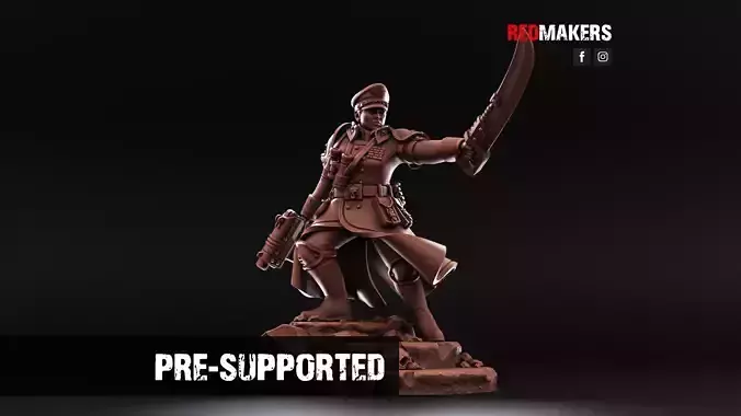 Shock Troops - Female Officer of the Imperial Force 3D print model