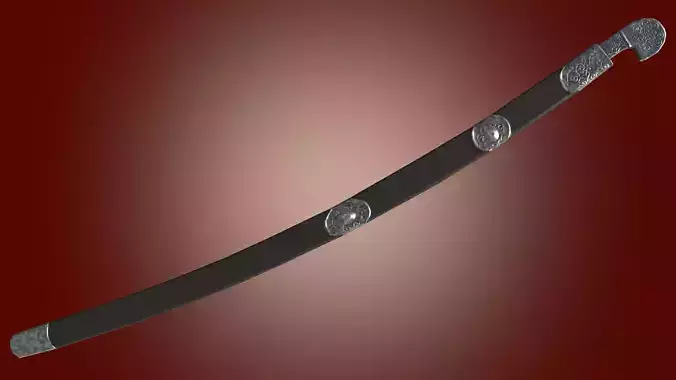 Default Caucasian sabre Shashka Low-poly 3D model