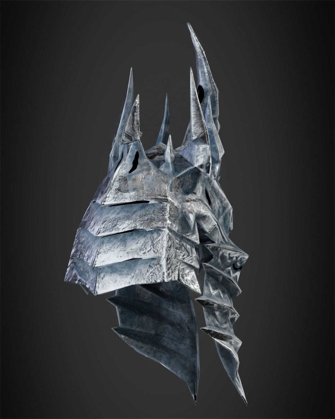World of Warcraft Lich King Helmet for Cosplay 3D print model_7