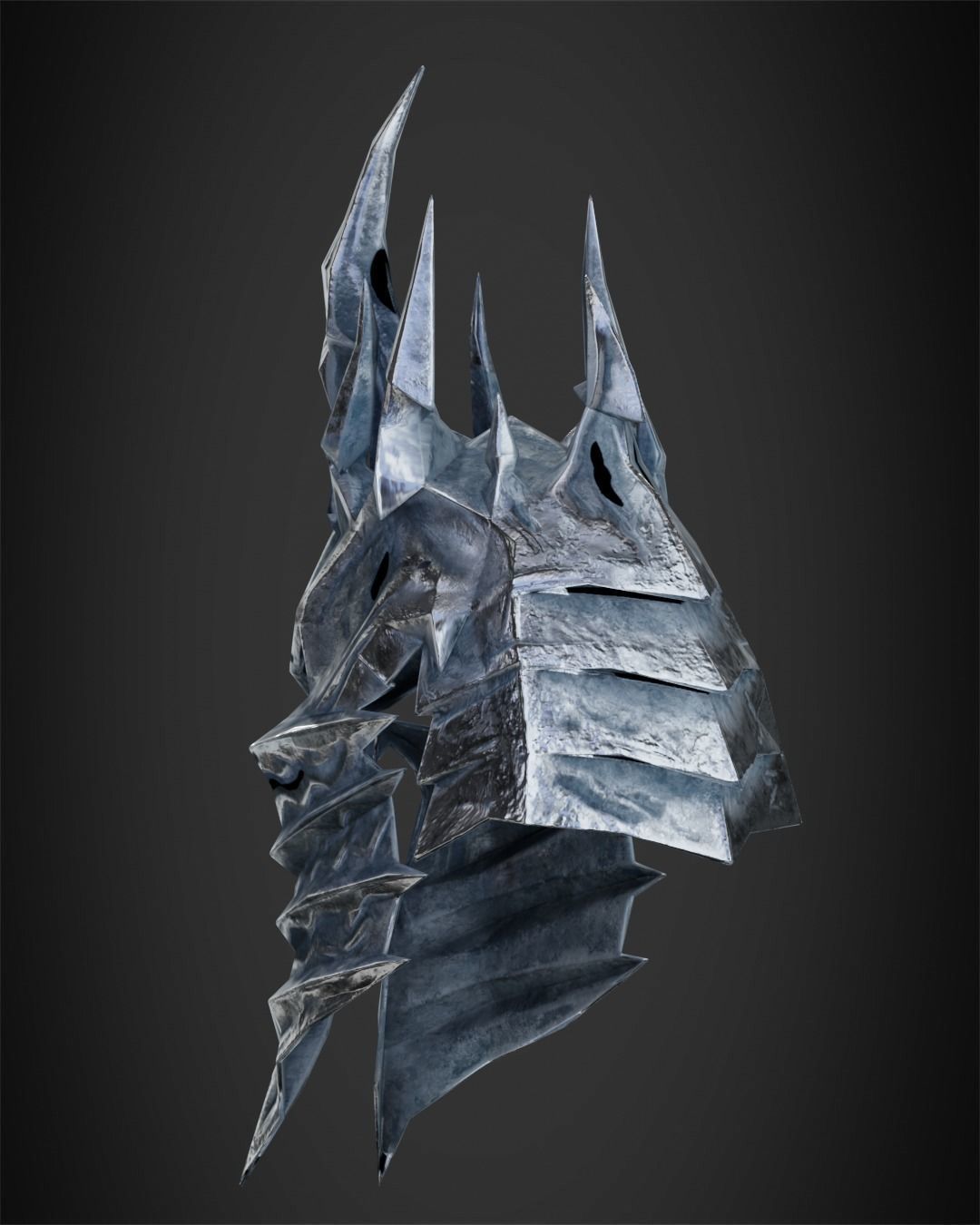 World of Warcraft Lich King Helmet for Cosplay 3D print model_5