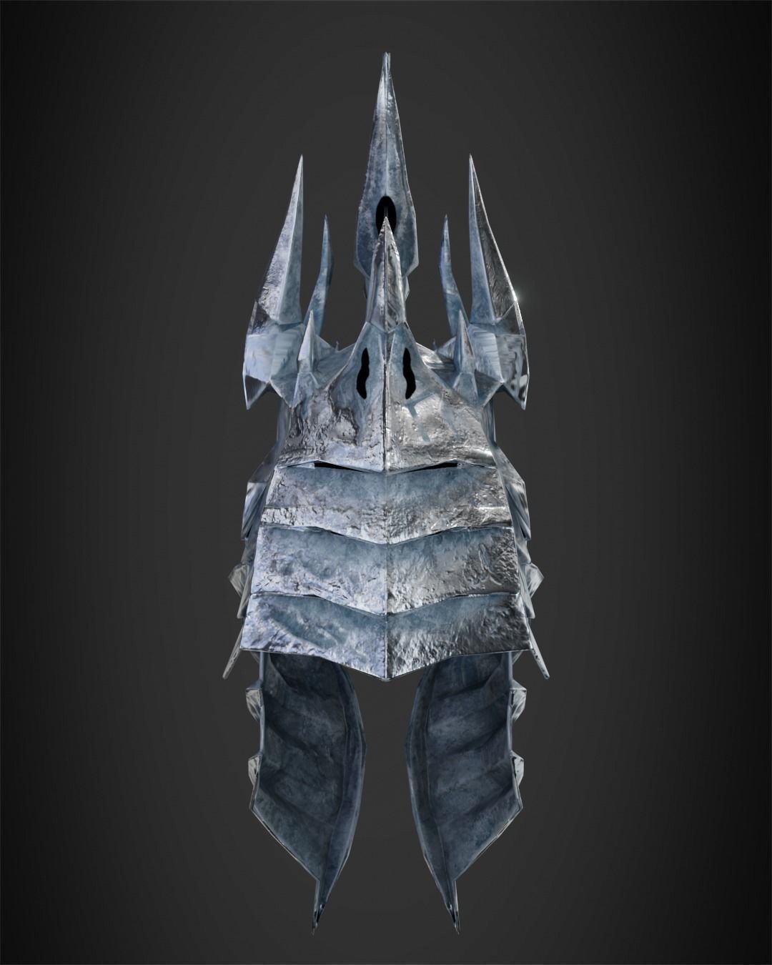 World of Warcraft Lich King Helmet for Cosplay 3D print model_6