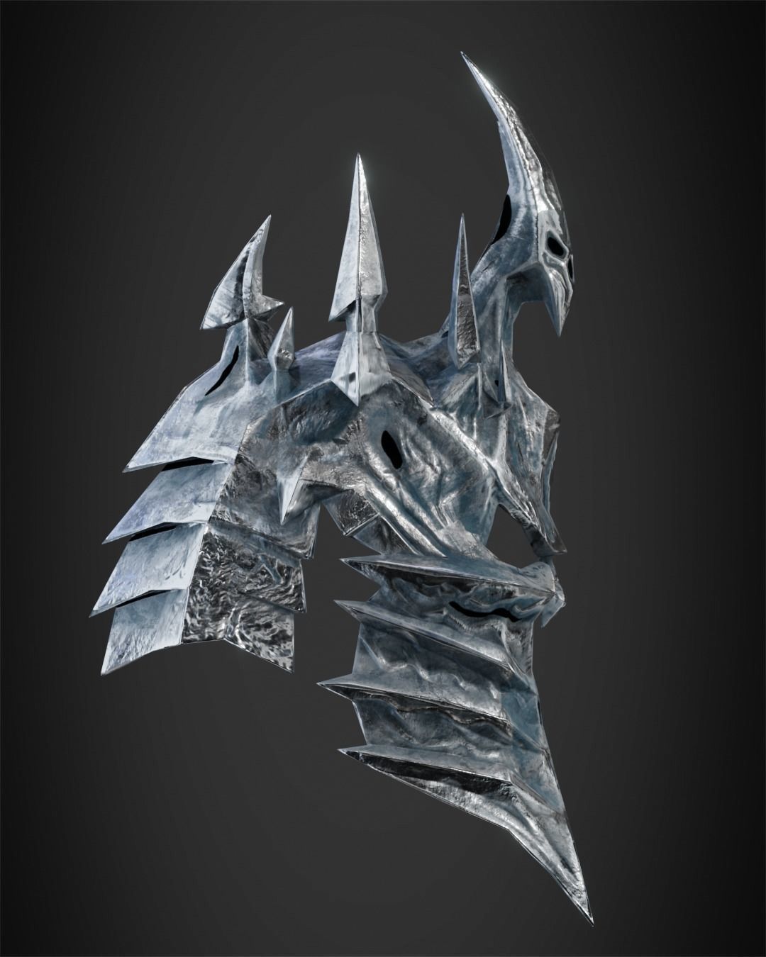 World of Warcraft Lich King Helmet for Cosplay 3D print model_8