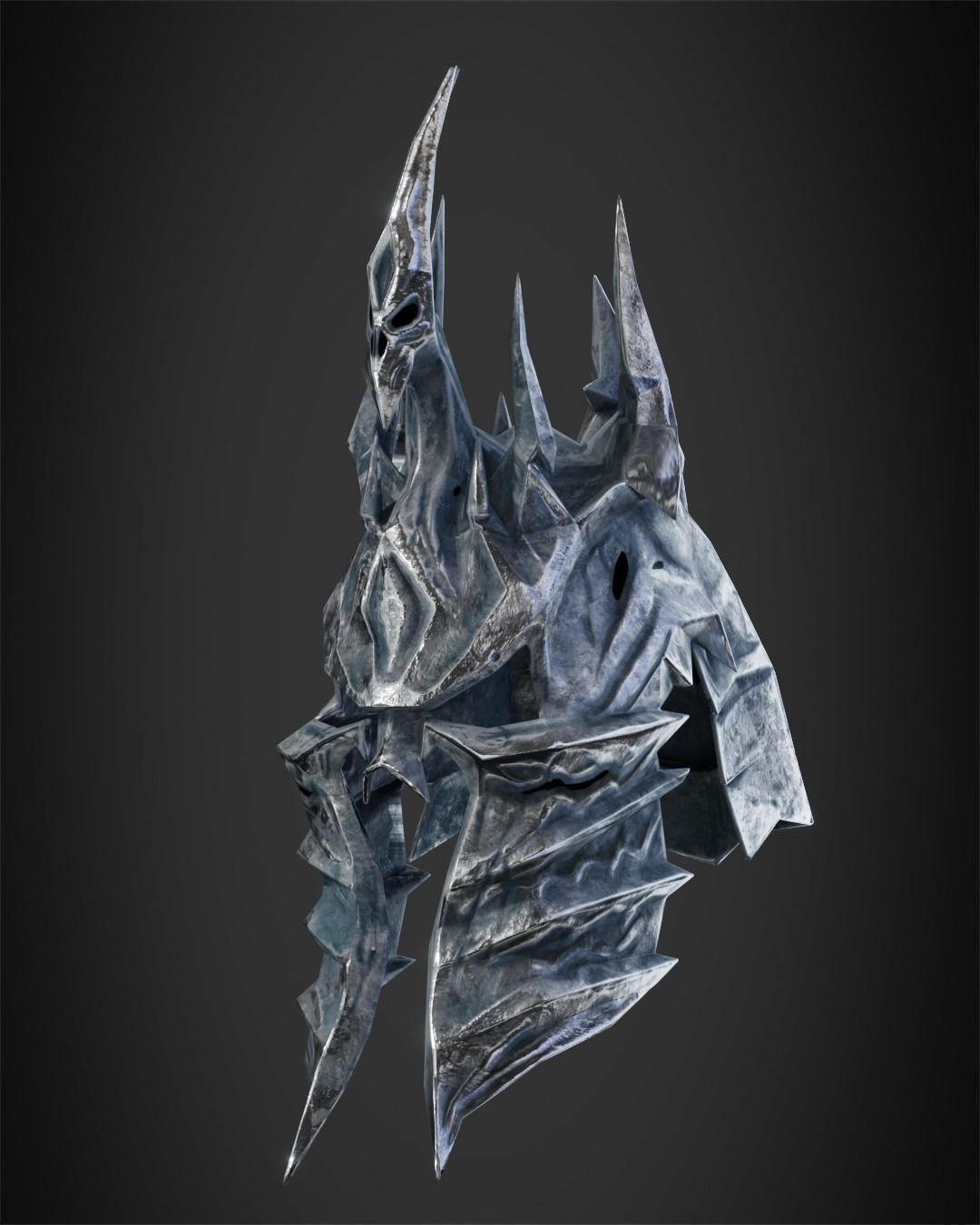 World of Warcraft Lich King Helmet for Cosplay 3D print model_3