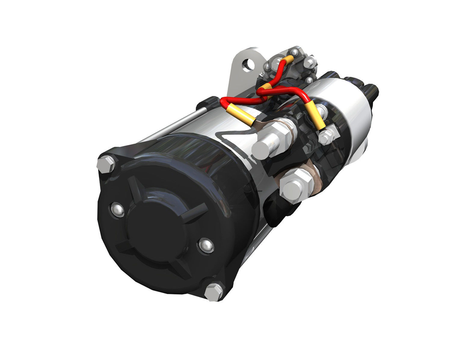Starter motor 3D model_5