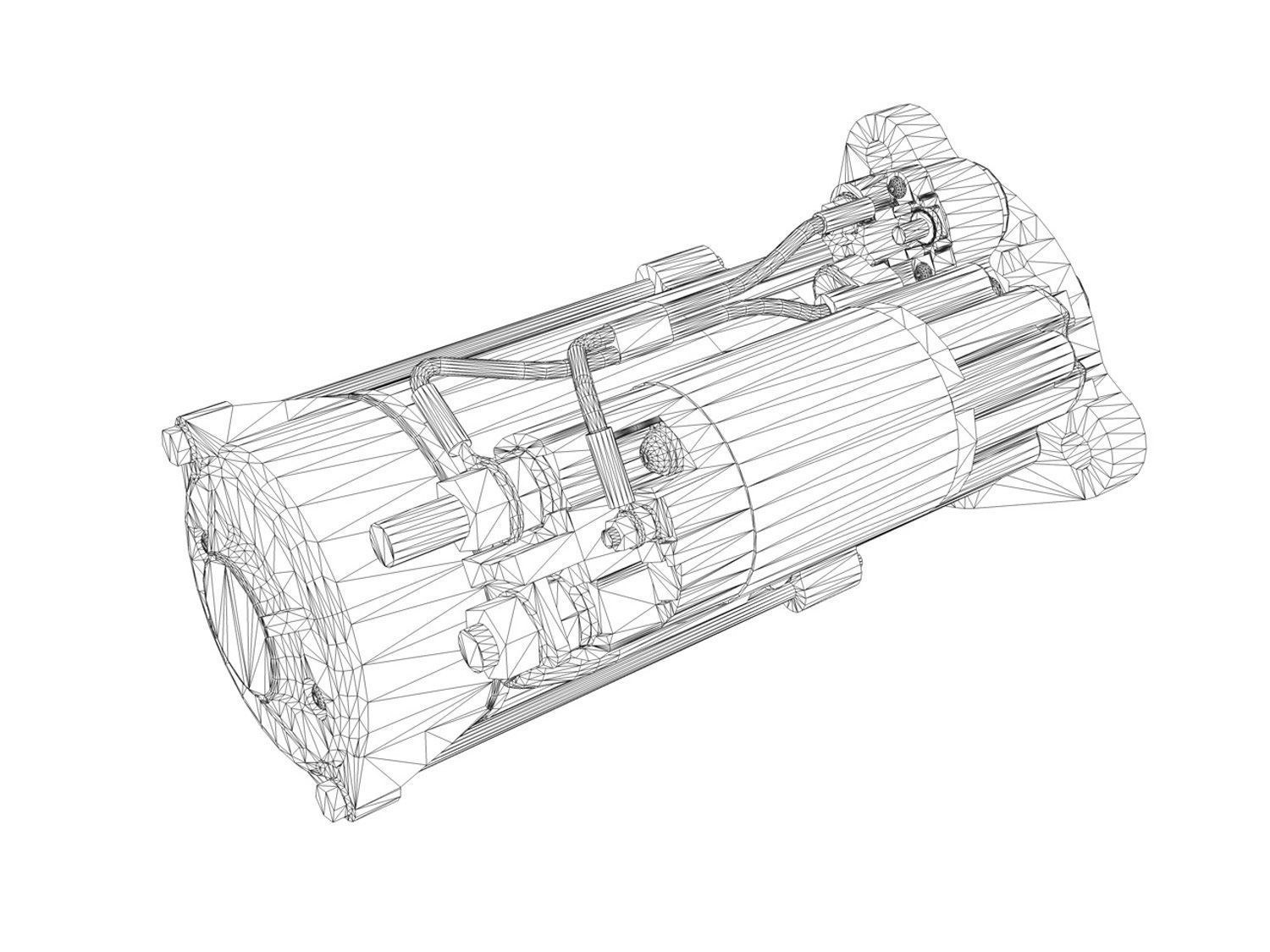 Starter motor 3D model_8