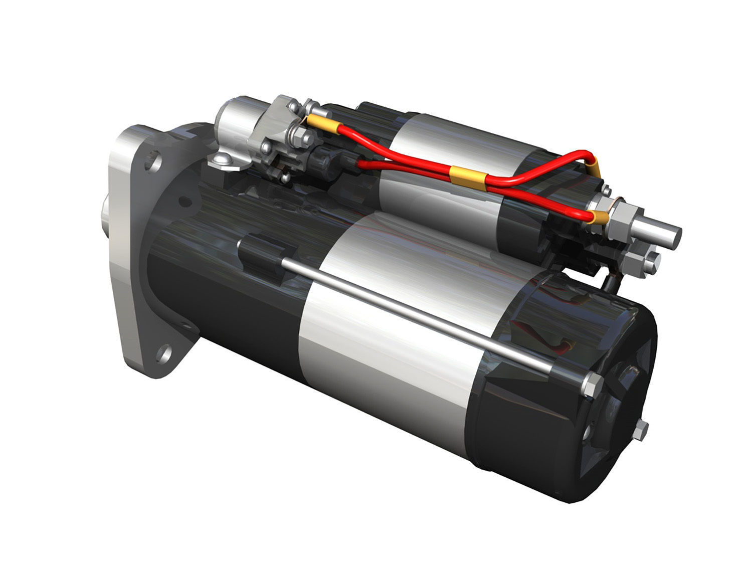 Starter motor 3D model_6
