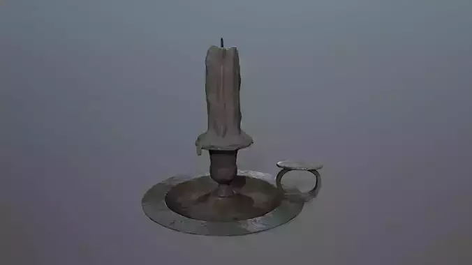 Candlestick candle Low-poly 3D model