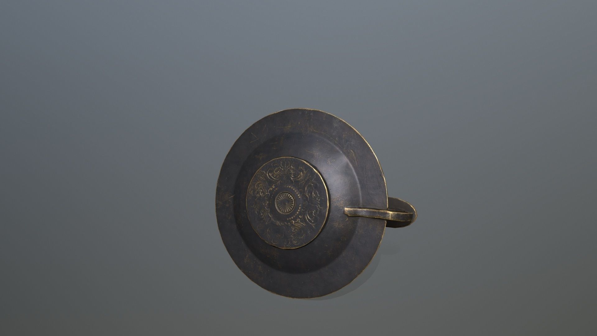 Candlestick candle Low-poly 3D model_7