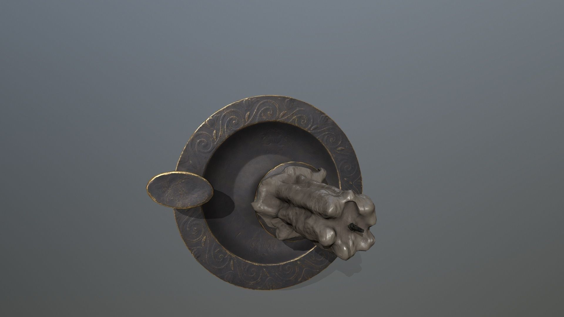 Candlestick candle Low-poly 3D model_8