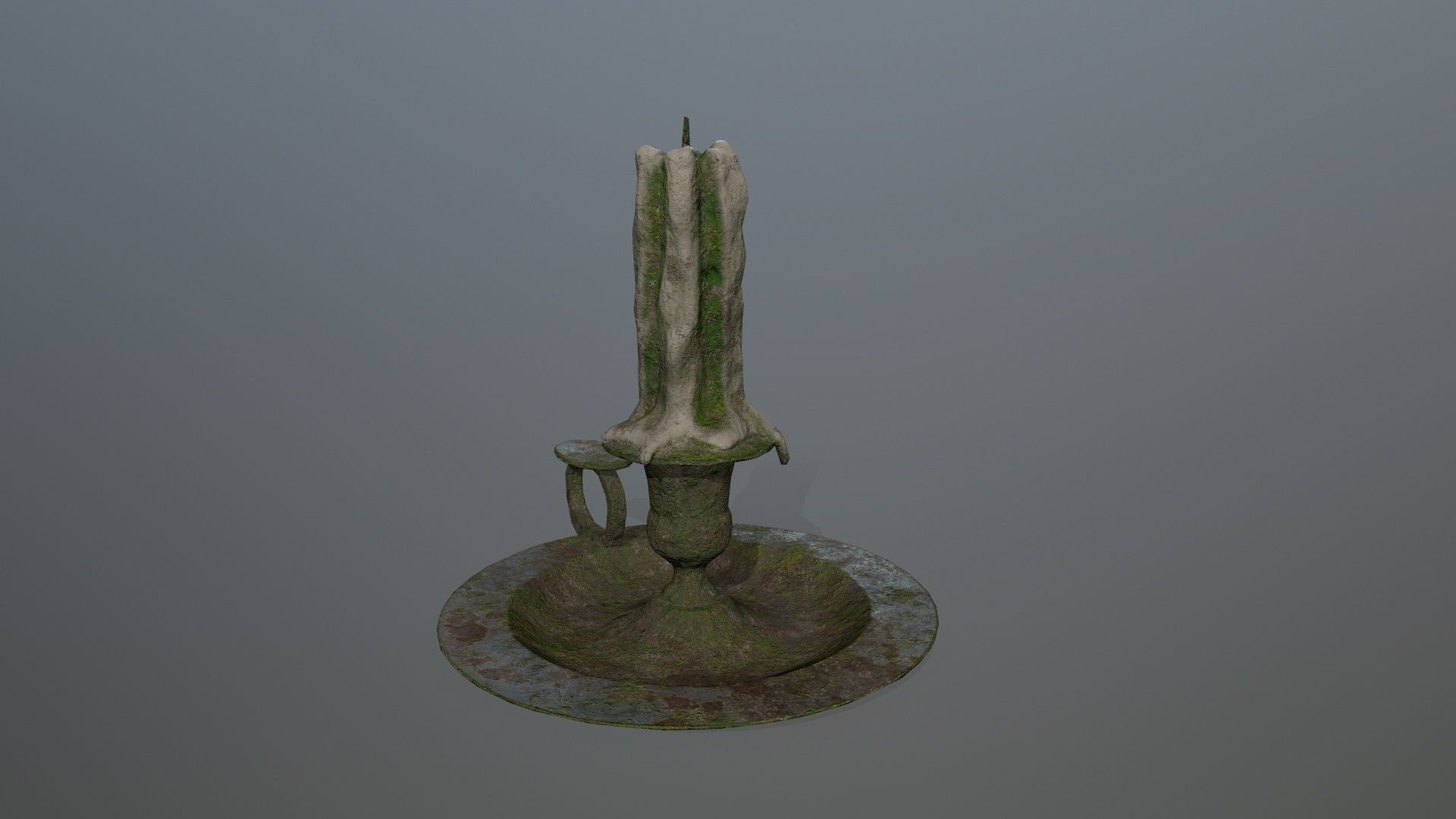 Candlestick candle Low-poly 3D model_5