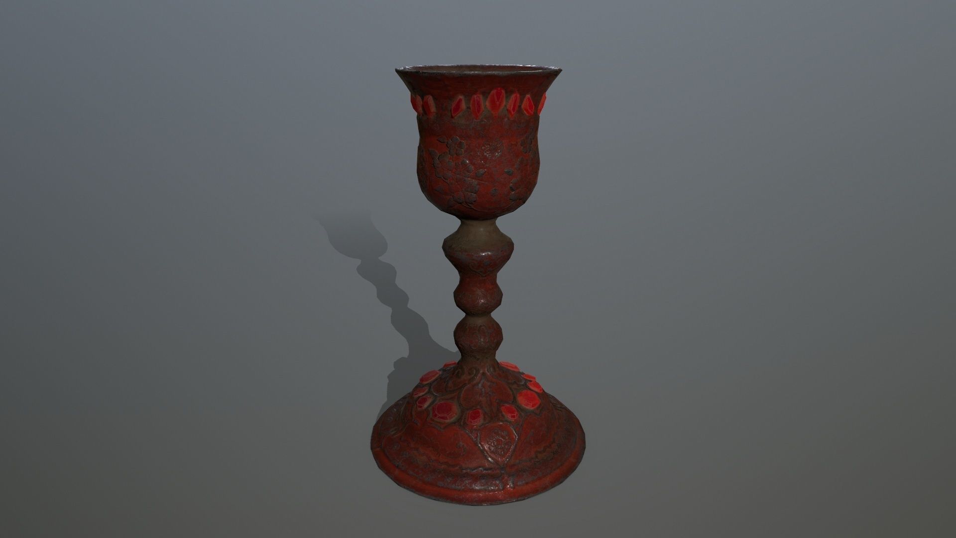 Chalice 4 candlestick Low-poly 3D model_8
