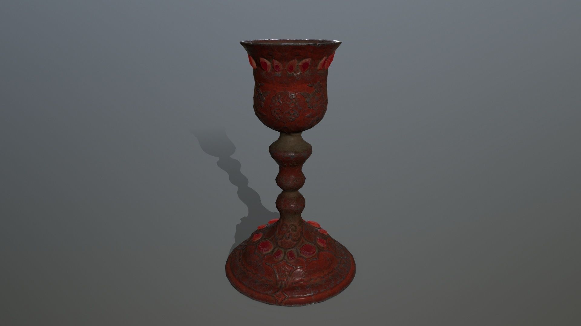 Chalice 4 candlestick Low-poly 3D model_7