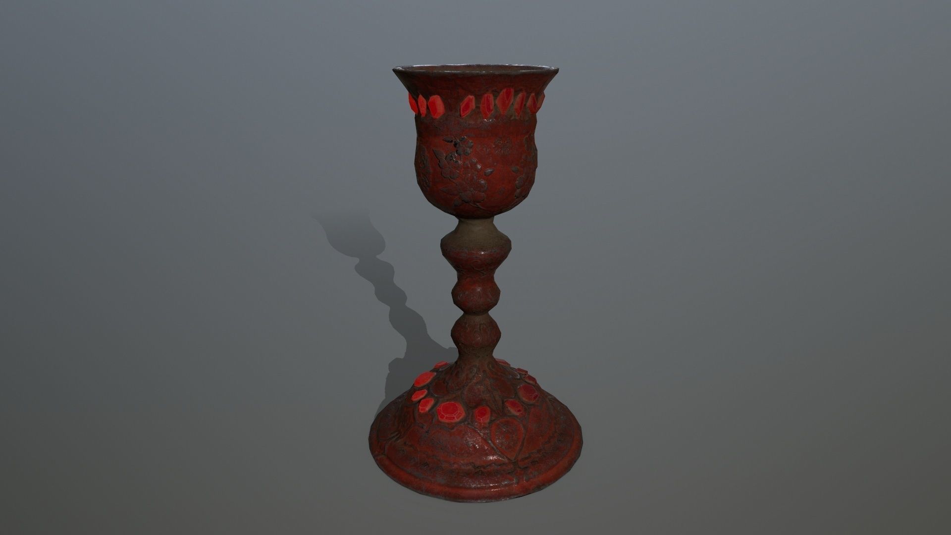 Chalice 4 candlestick Low-poly 3D model_5