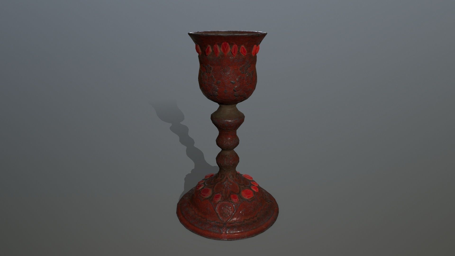 Chalice 4 candlestick Low-poly 3D model_2