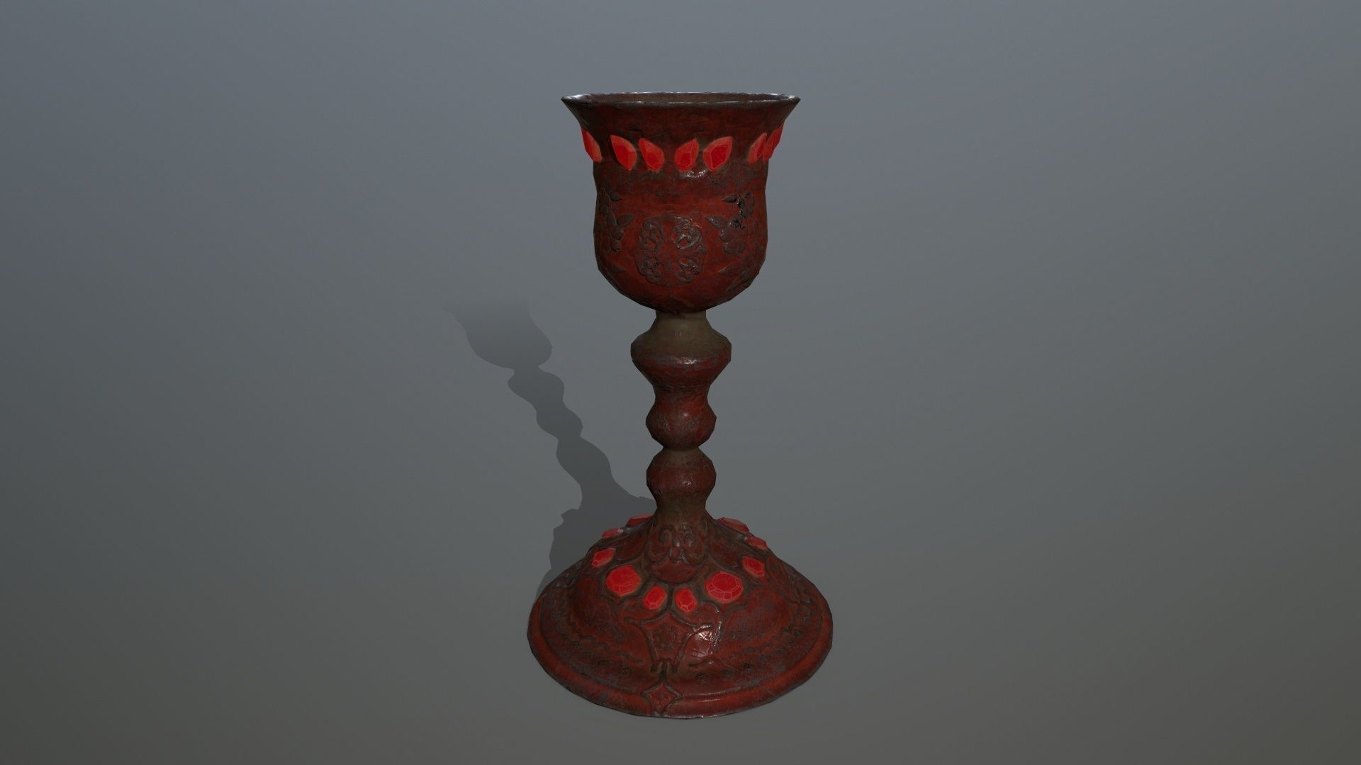 Chalice 4 candlestick Low-poly 3D model_4