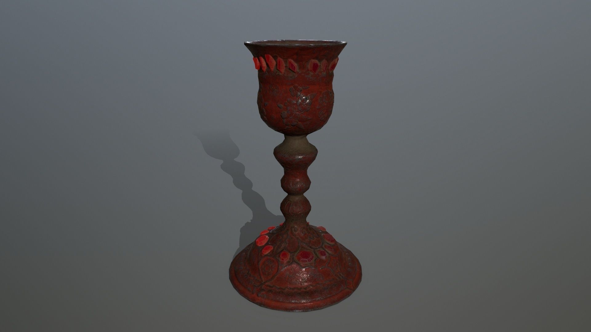 Chalice 4 candlestick Low-poly 3D model_6