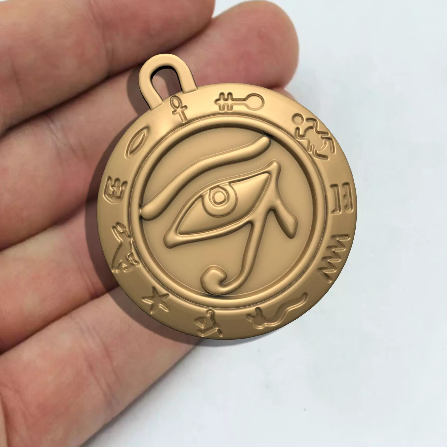 Ancient Egypt Pharaonic Eye Horus Necklace 3D print model
