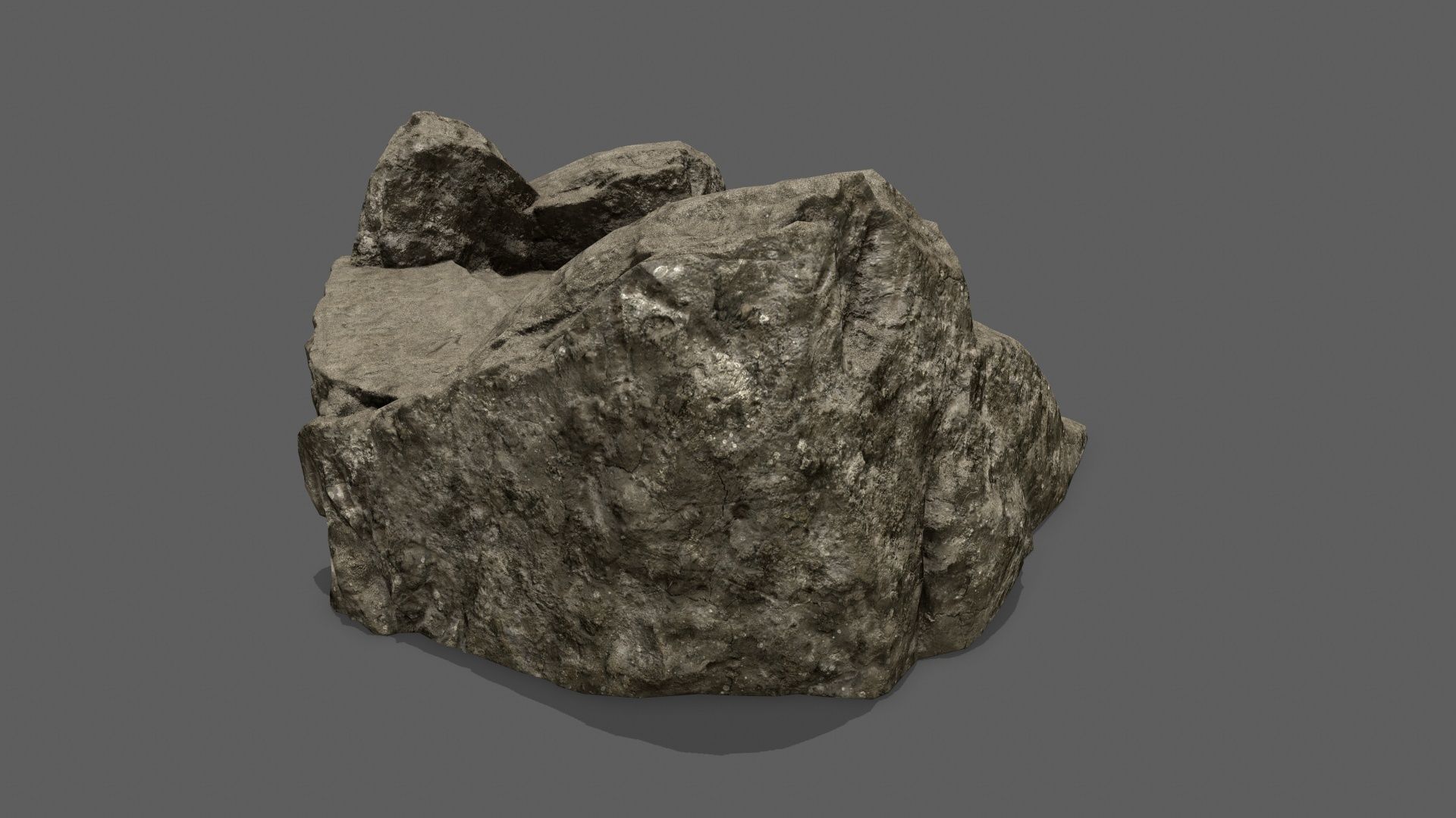 Rock Stairs Low-poly 3D model_5