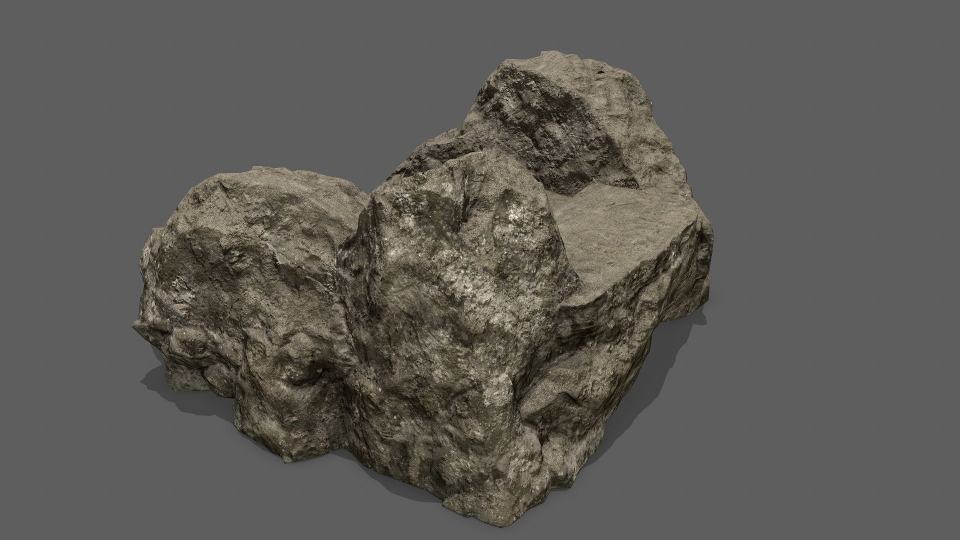 Rock Stairs Low-poly 3D model_3