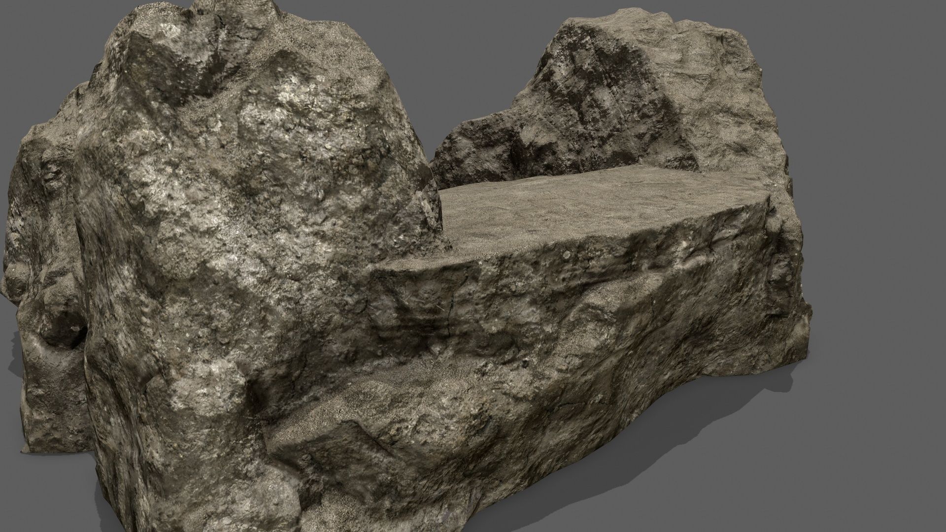 Rock Stairs Low-poly 3D model_10