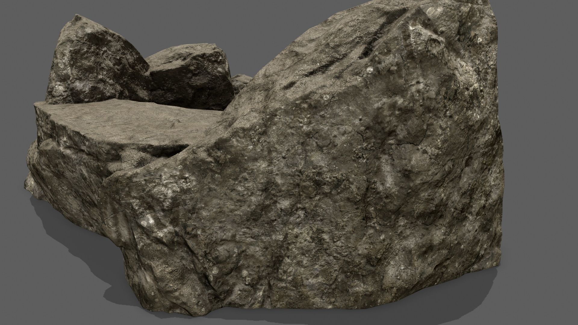 Rock Stairs Low-poly 3D model_11