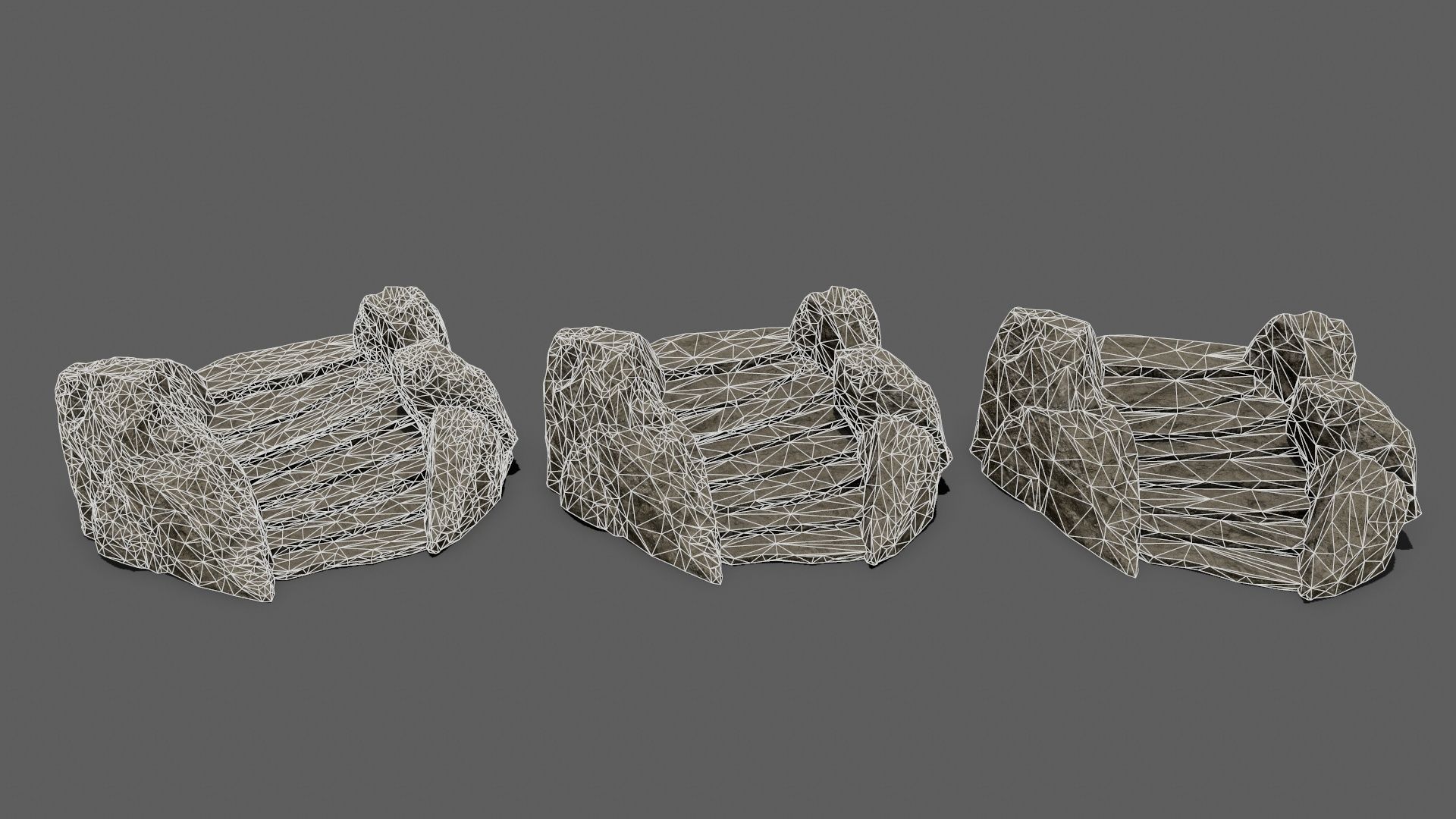 Rock Stairs Low-poly 3D model_15