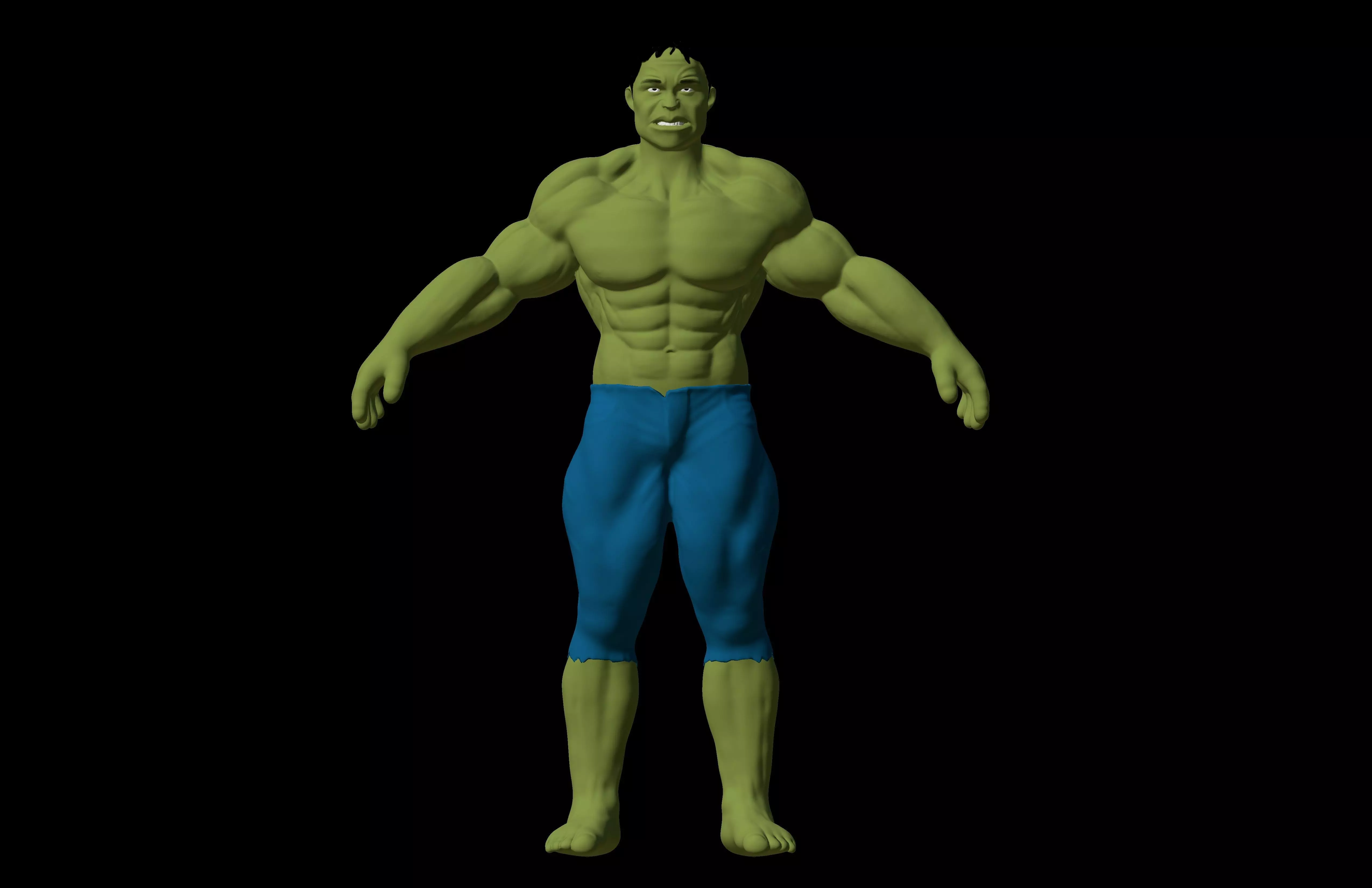 The Hulk Character giant body 3D model_0