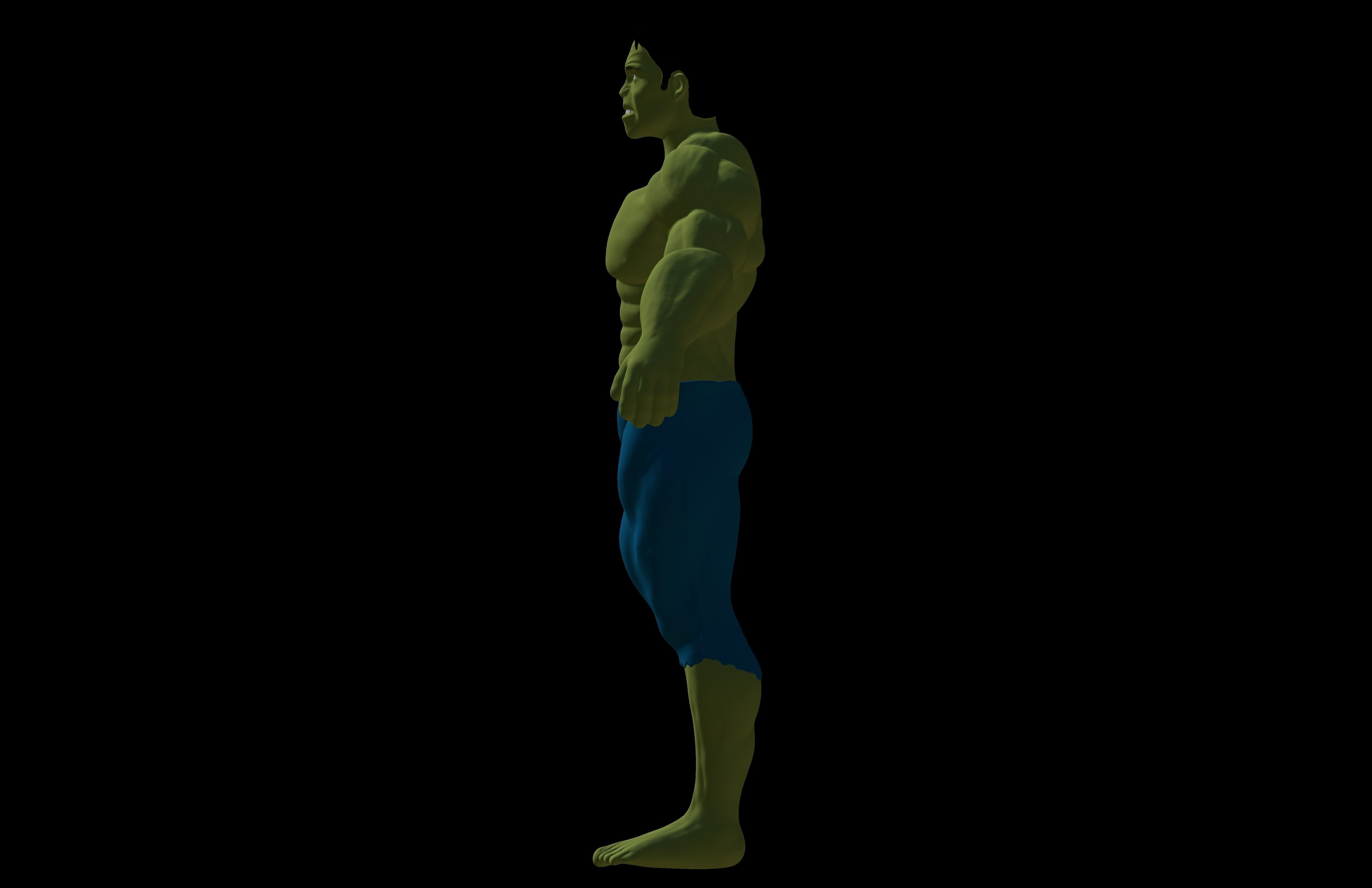 The Hulk Character giant body 3D model_1