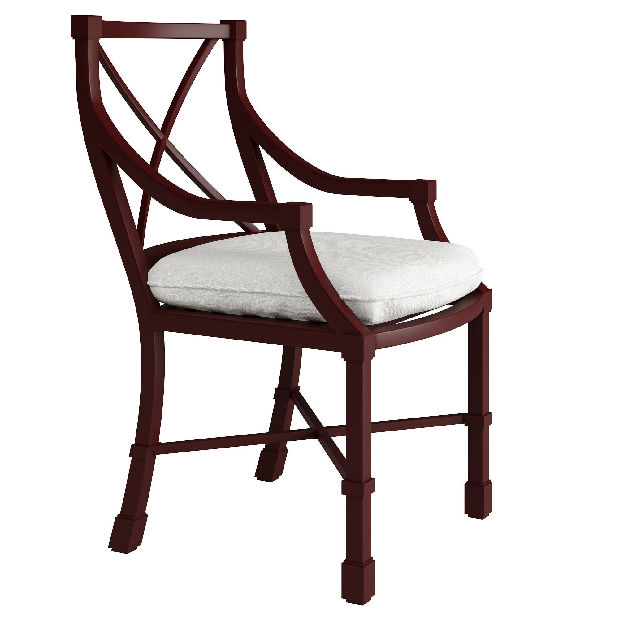 Suzanne Kasler Directoire Armchairs - Set of 2 with 2 Cushions 3D model_1