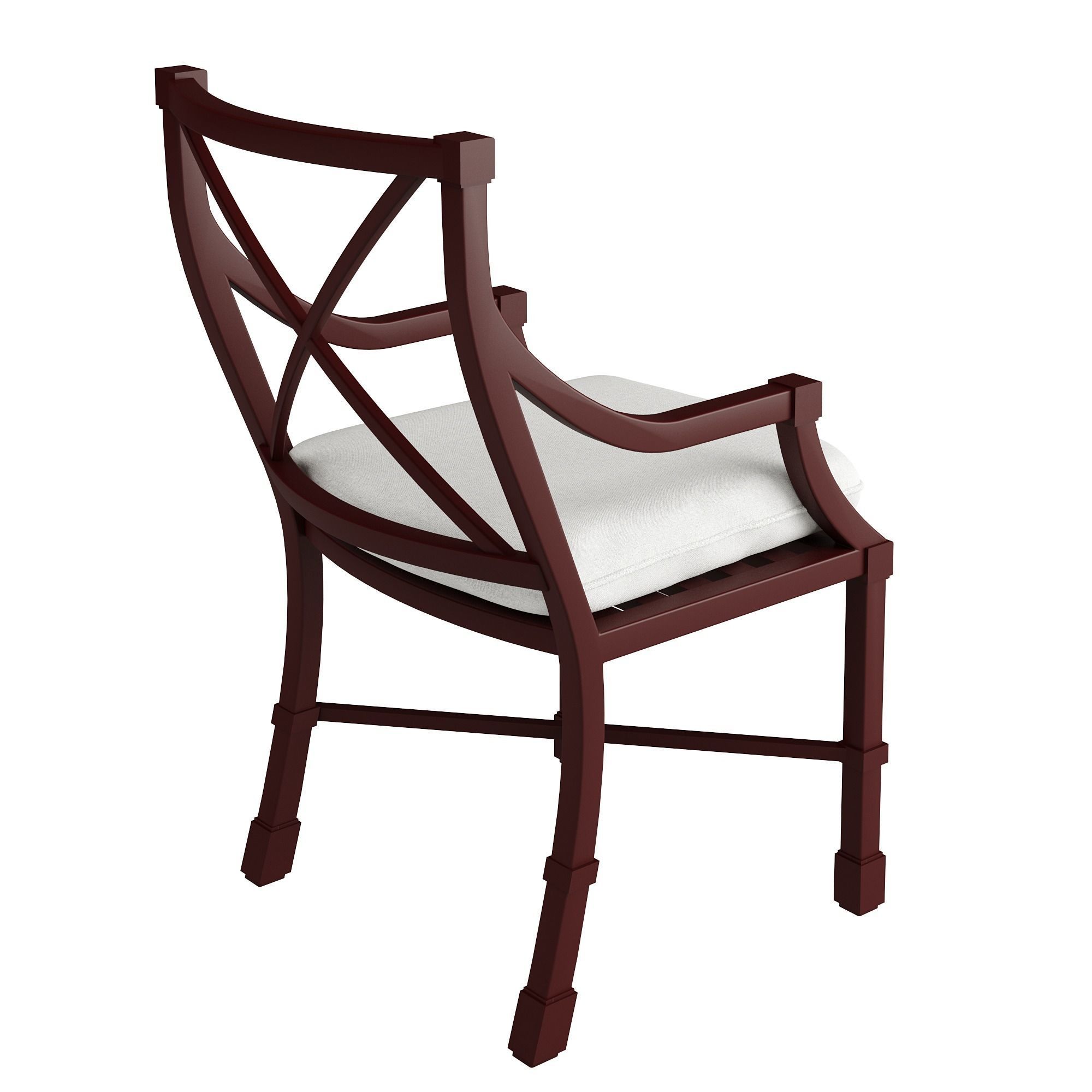 Suzanne Kasler Directoire Armchairs - Set of 2 with 2 Cushions 3D model_6