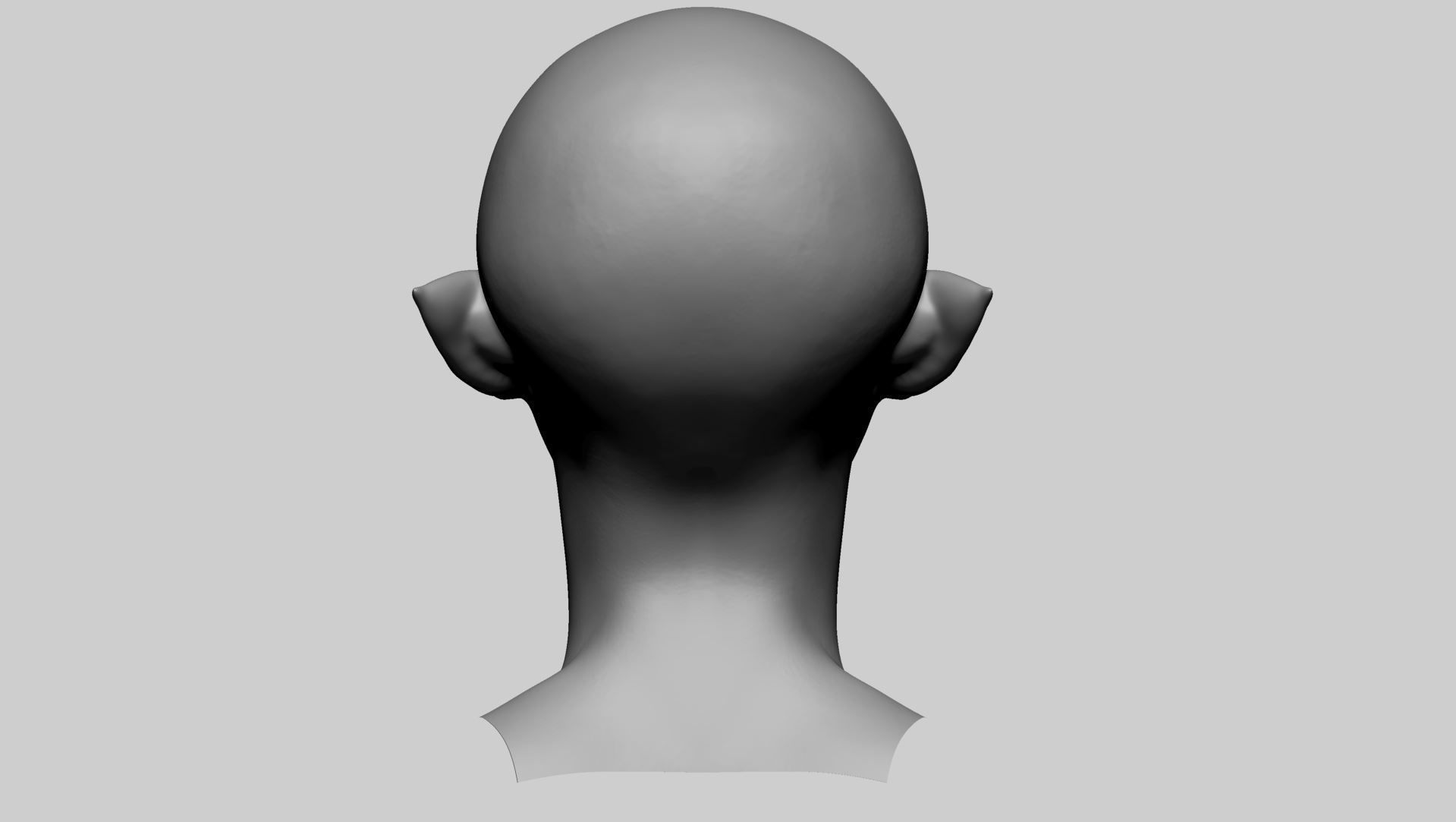 Female Head C1 3D model_6