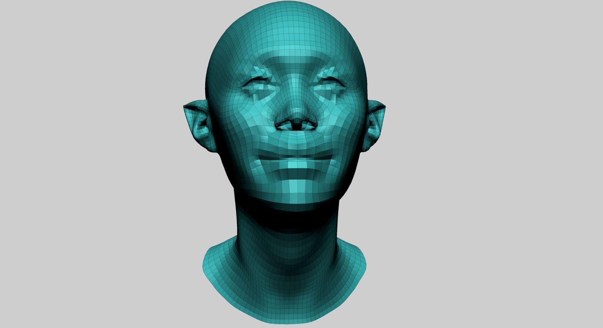 Female Head C1 3D model_13