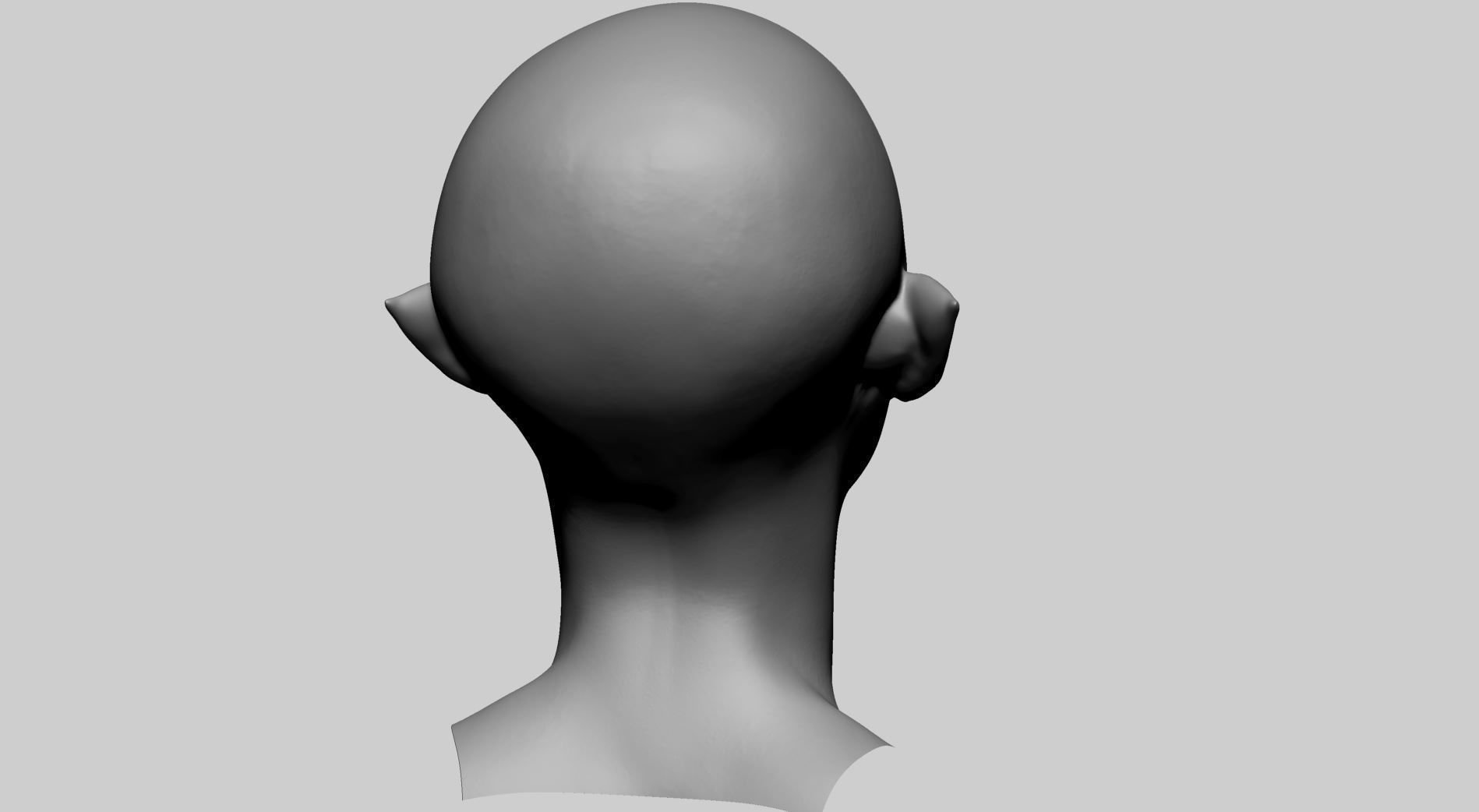 Female Head C1 3D model_5