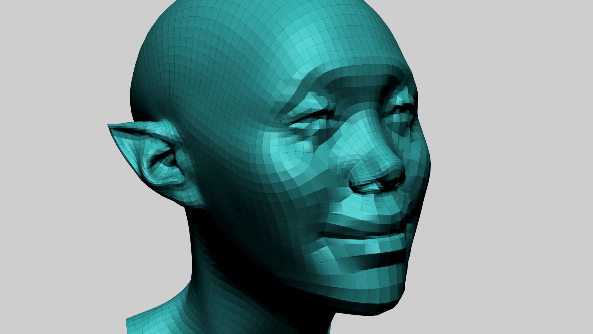 Female Head C1 3D model_12