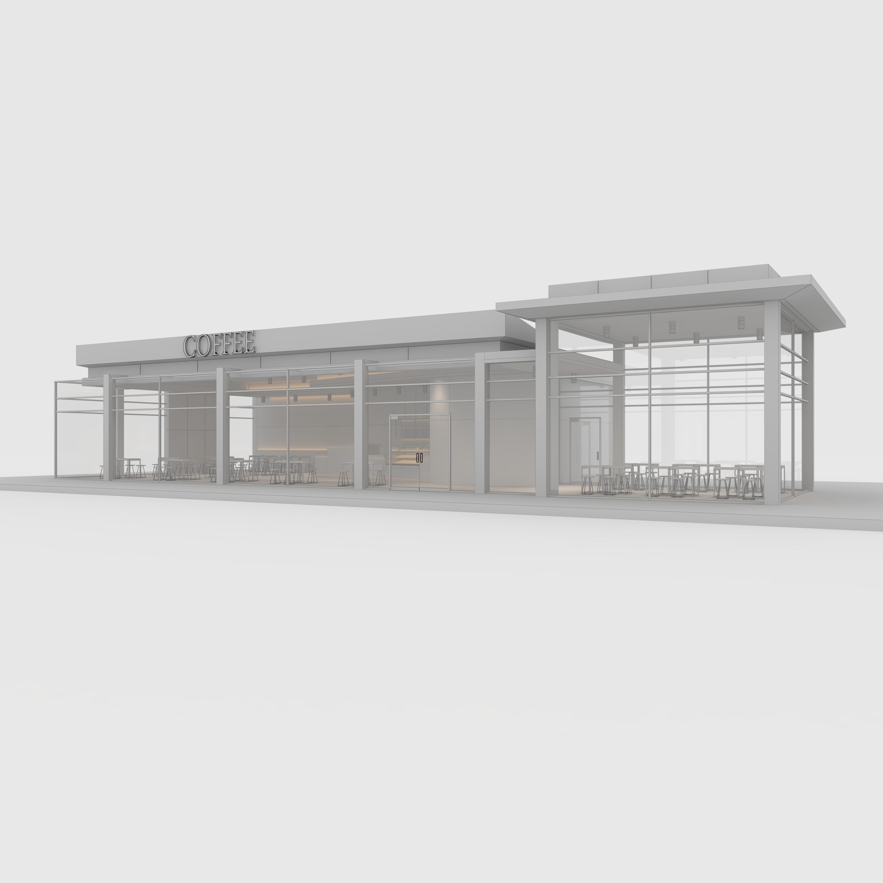 Cafe Modern 2 3D model_5