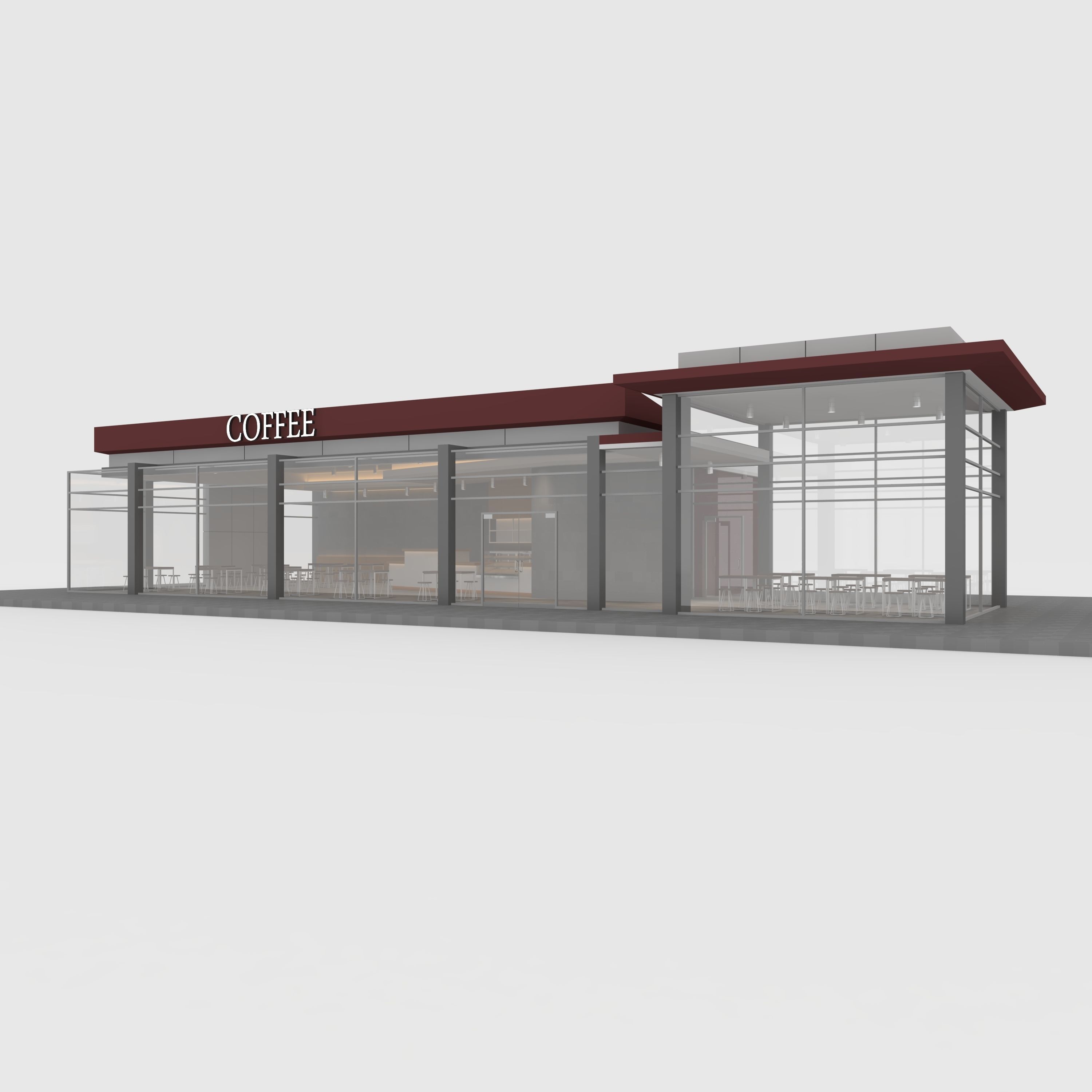 Cafe Modern 2 3D model_4