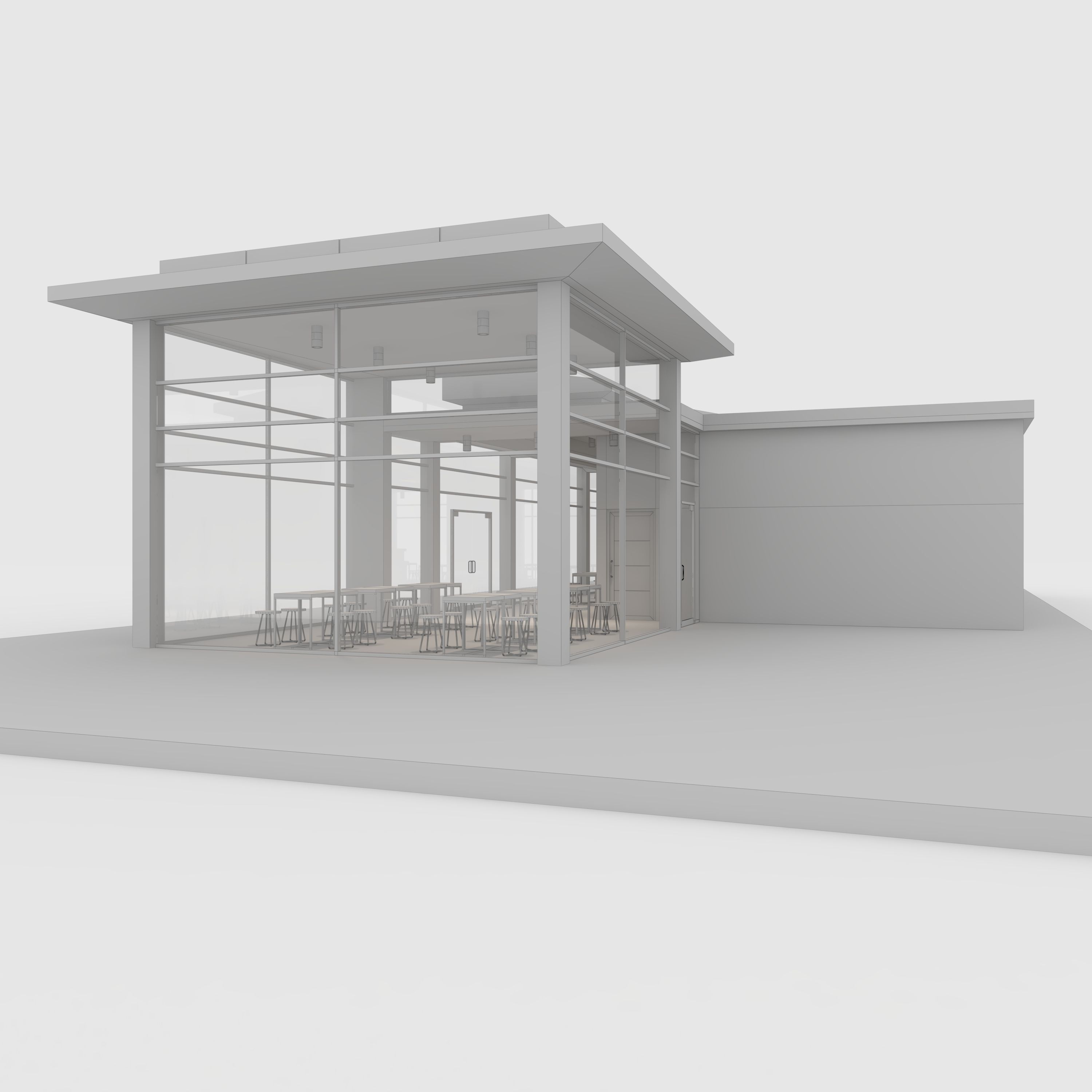 Cafe Modern 2 3D model_9