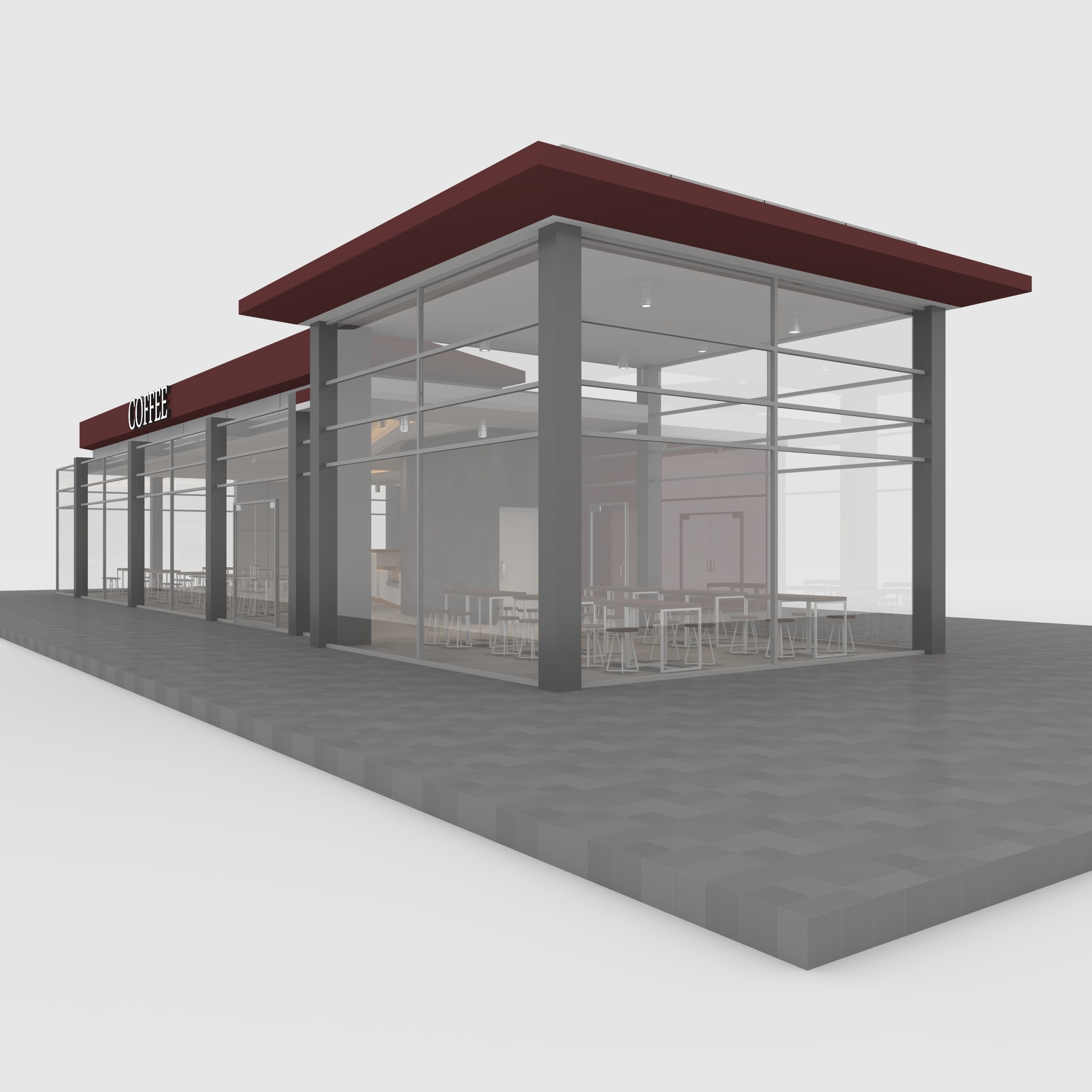 Cafe Modern 2 3D model_6