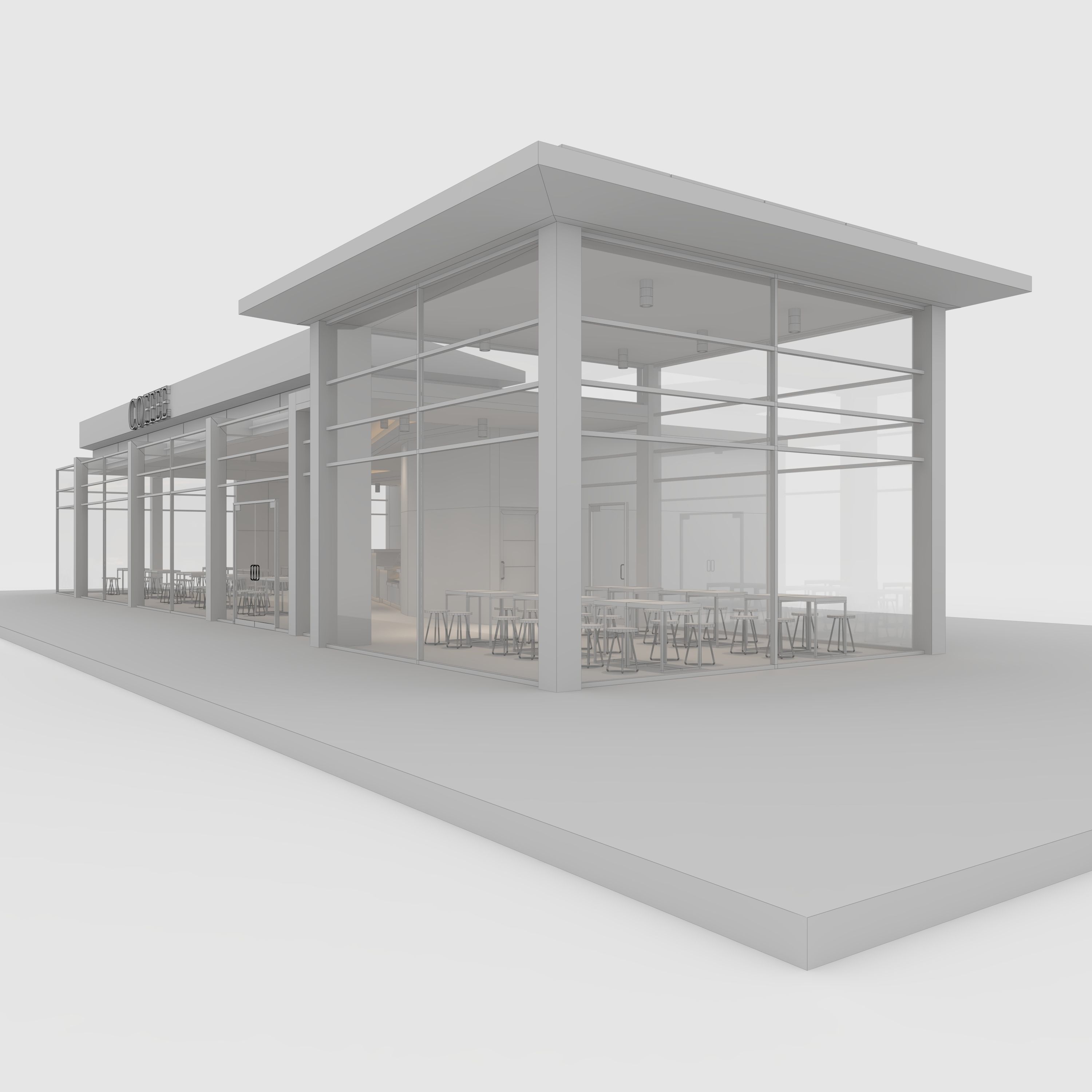 Cafe Modern 2 3D model_7