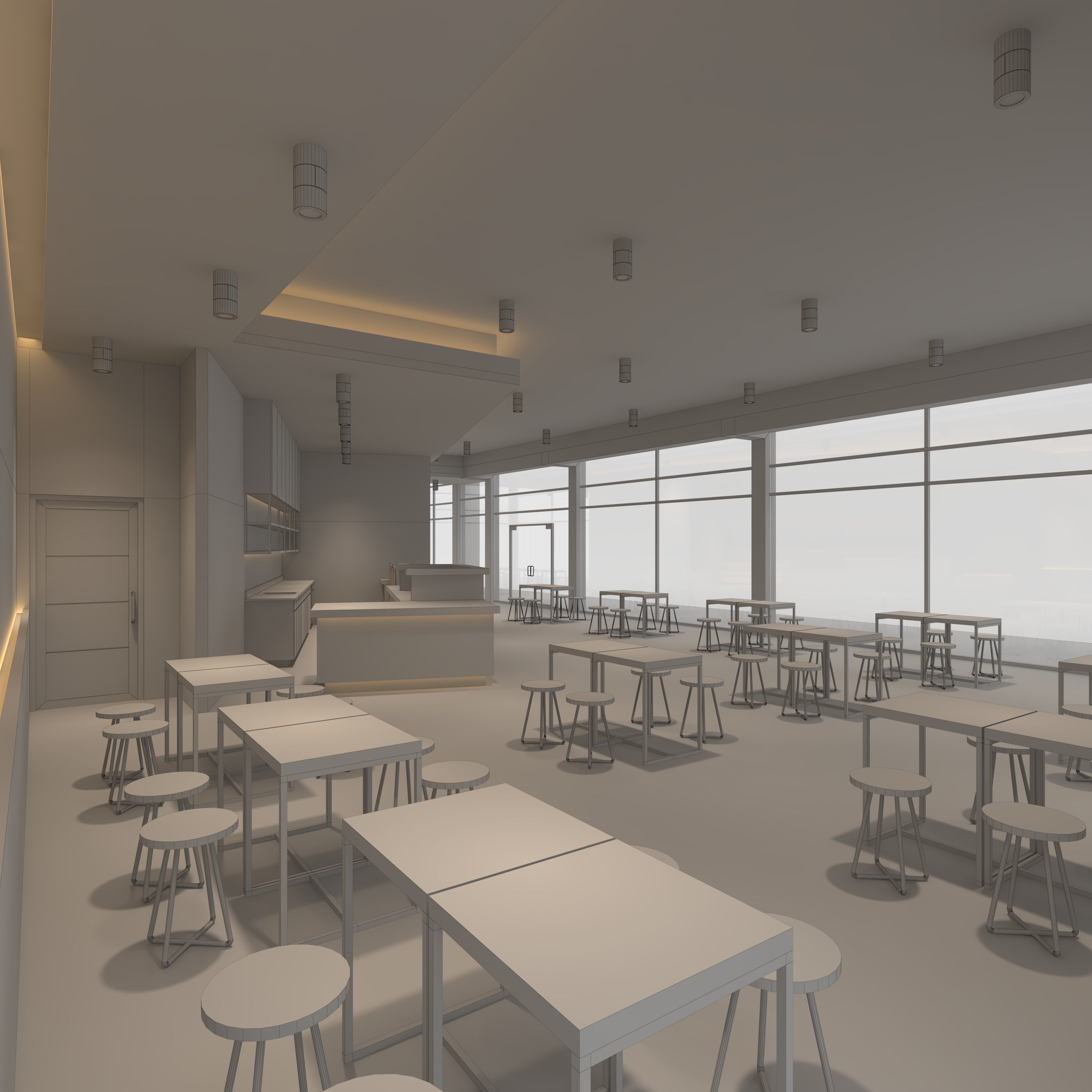 Cafe Modern 2 3D model_29