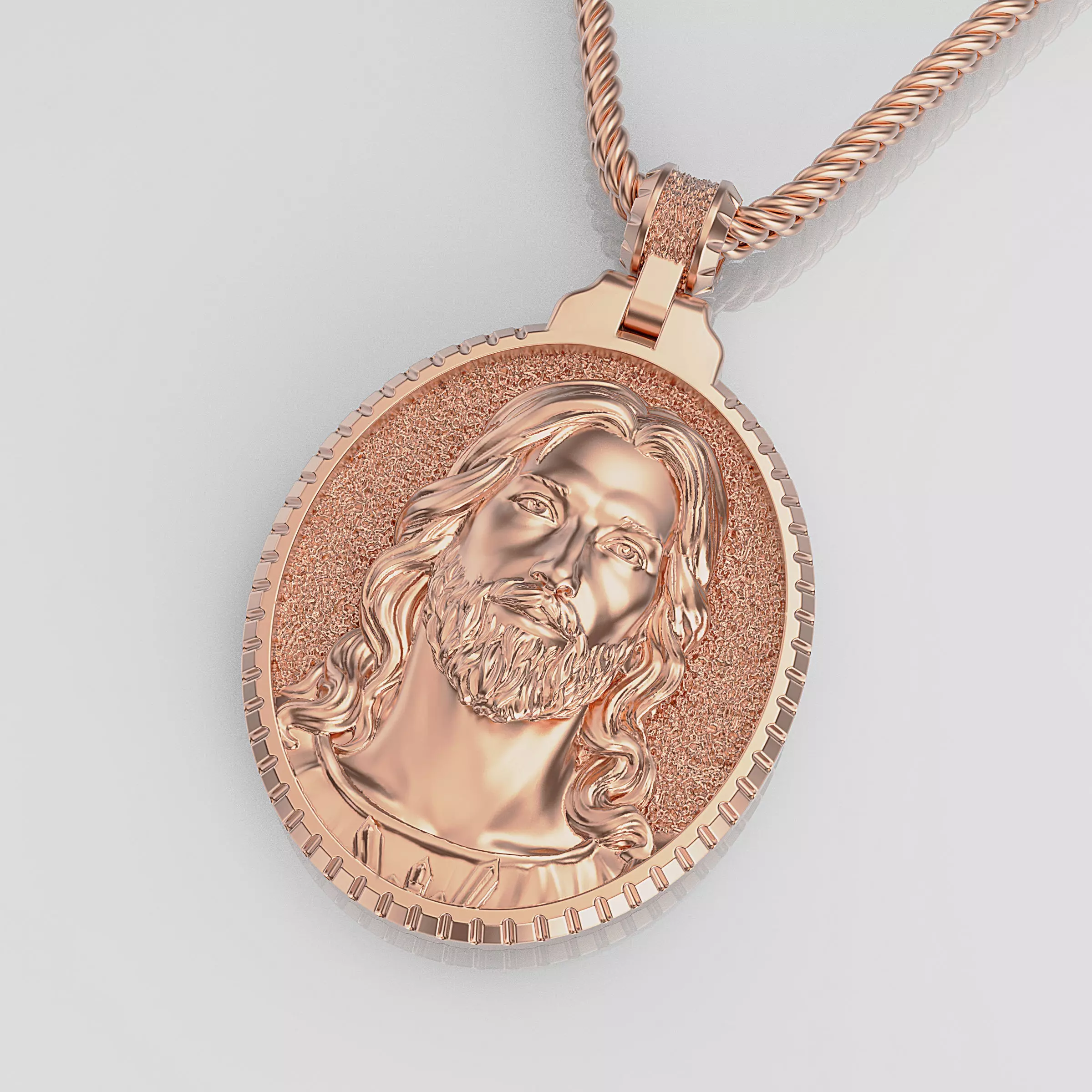Jesus Pendant 3D print model_0