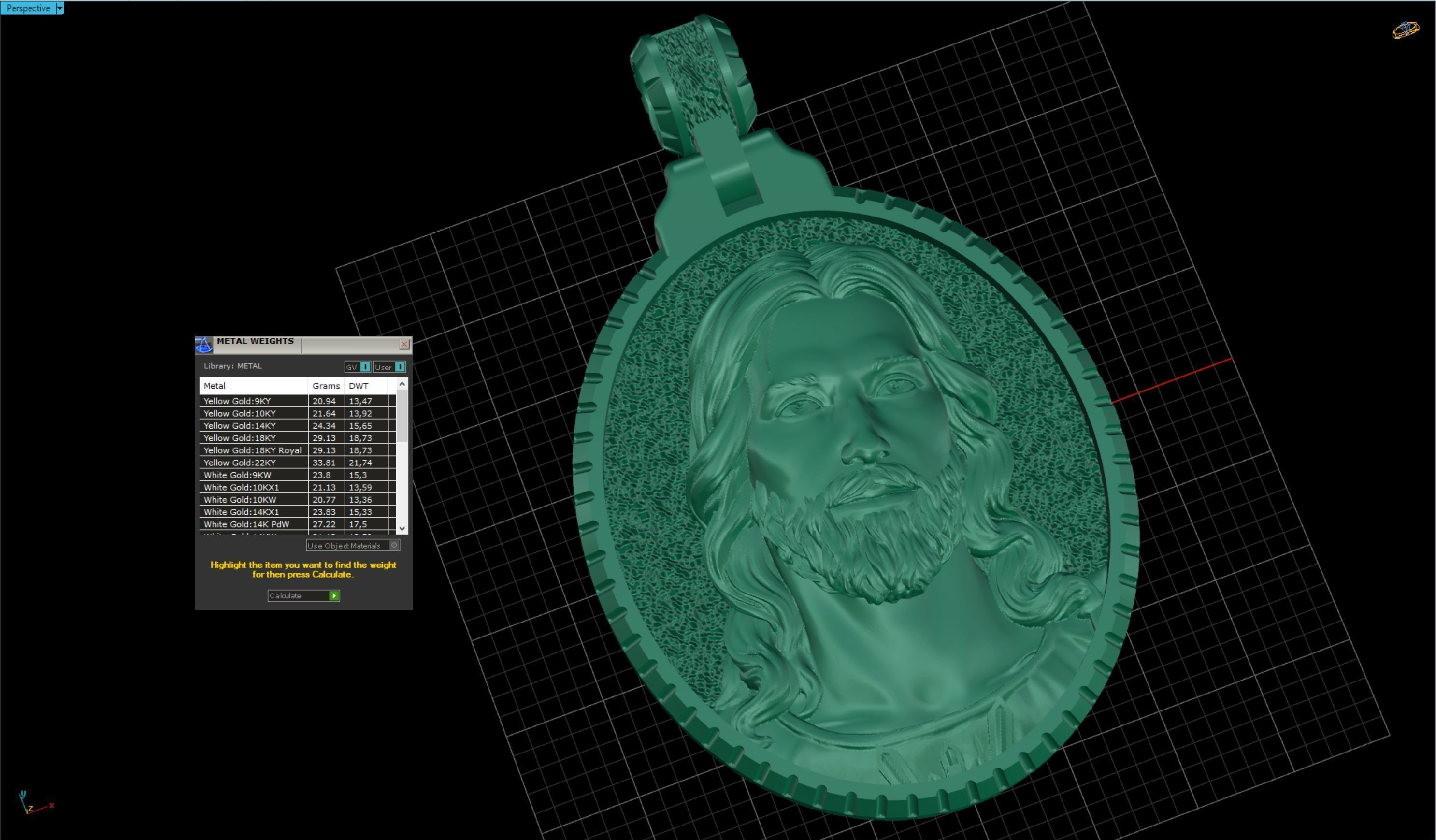 Jesus Pendant 3D print model_11